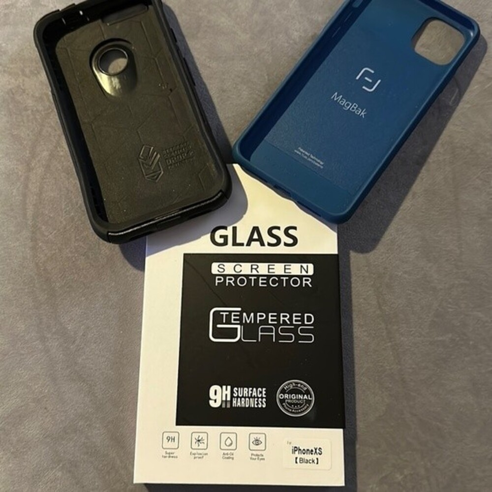 IPhone Max Screen Protector & Two Phone Cases